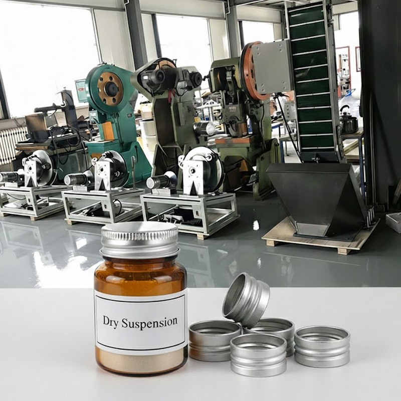 Produktionslinje med tør suspension med gevind