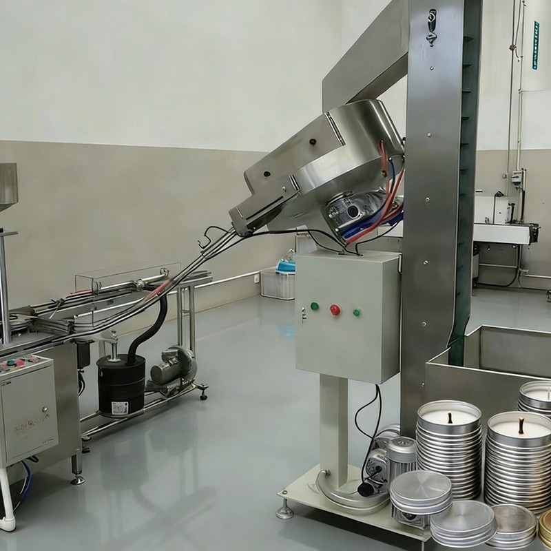 Produktionslinje med bly-fri Metal Wick Candle Threaded Cap