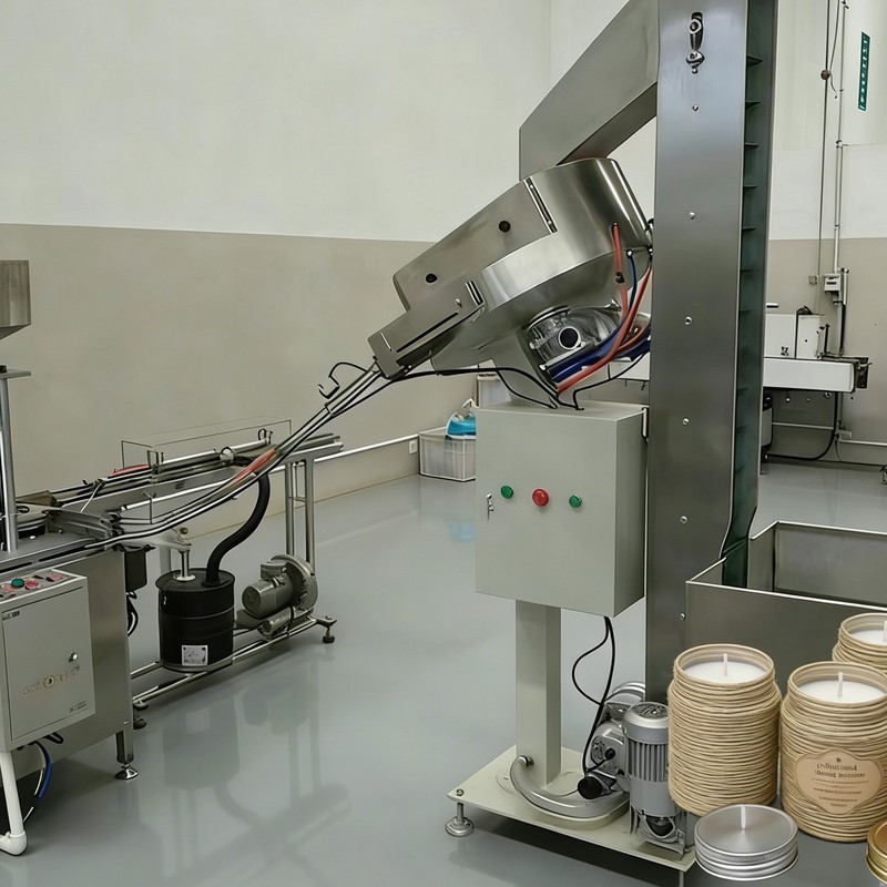 Plant Blend Wax Candle Threaded Cap Produktionslinje