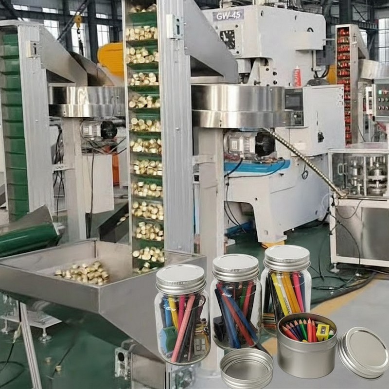 Produktionslinje med blyantgevind hætte til papirvarer