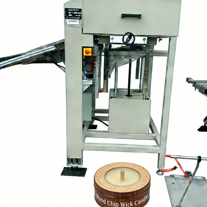 Wood Chip Wick Candle Metal Box produktionslinje